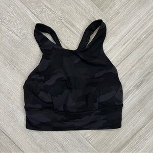 Lululemon Black Camo Wunder Train Bra Size 4